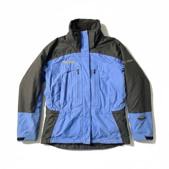 Vintage Columbia Titanium Omni-Tech Women’s 3-in-1 Jacket Light Blue Black Large - Picture 1 of 16